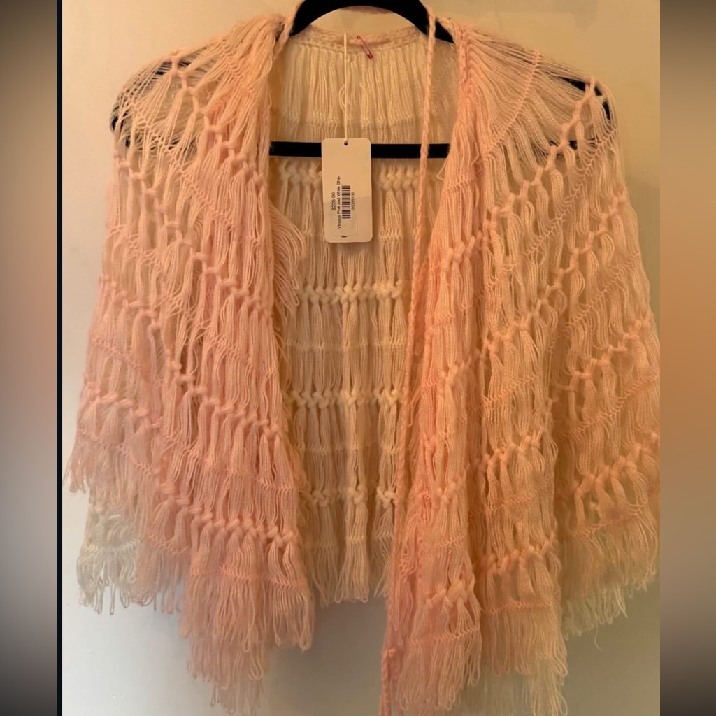 Unique Vintage Pink And Cream Knit Top